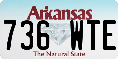 AR license plate 736WTE