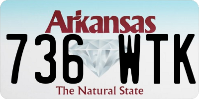 AR license plate 736WTK