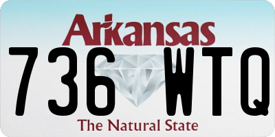 AR license plate 736WTQ