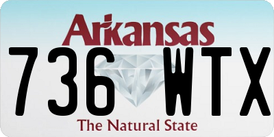 AR license plate 736WTX
