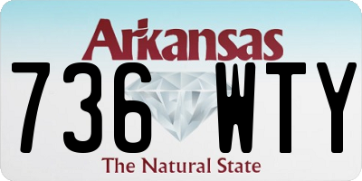 AR license plate 736WTY