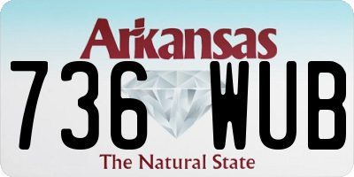 AR license plate 736WUB