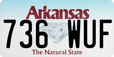 AR license plate 736WUF