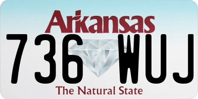 AR license plate 736WUJ