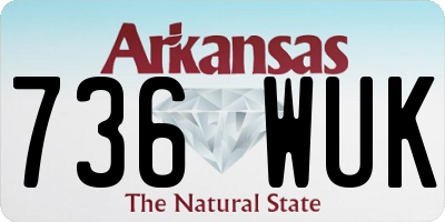 AR license plate 736WUK