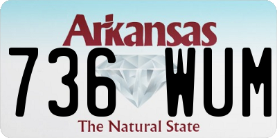 AR license plate 736WUM