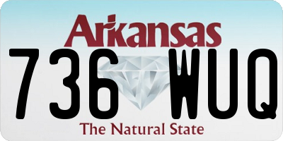 AR license plate 736WUQ