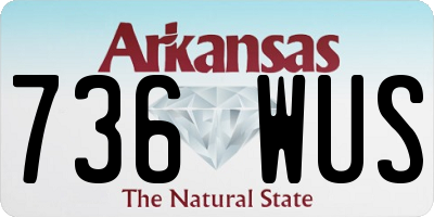 AR license plate 736WUS