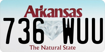 AR license plate 736WUU