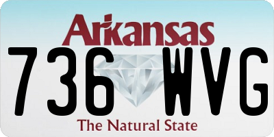 AR license plate 736WVG