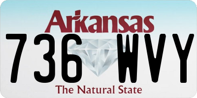 AR license plate 736WVY