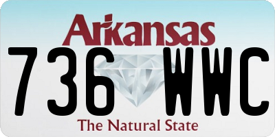 AR license plate 736WWC