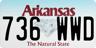 AR license plate 736WWD