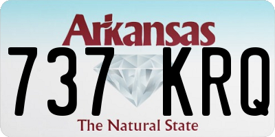 AR license plate 737KRQ