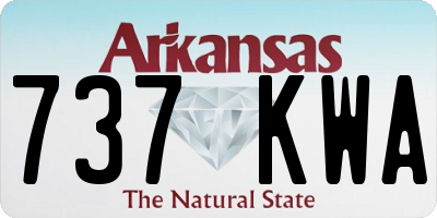 AR license plate 737KWA
