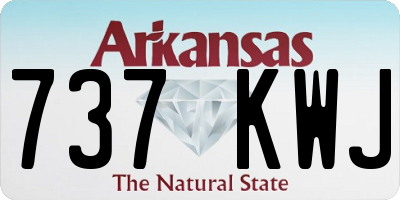 AR license plate 737KWJ