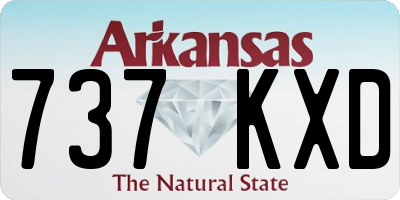 AR license plate 737KXD