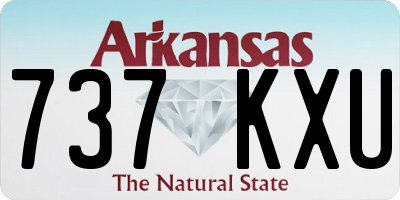 AR license plate 737KXU