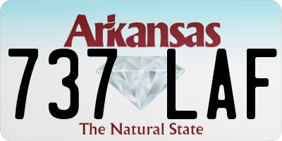 AR license plate 737LAF