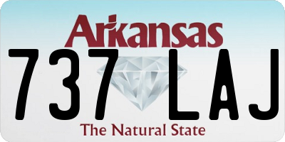 AR license plate 737LAJ