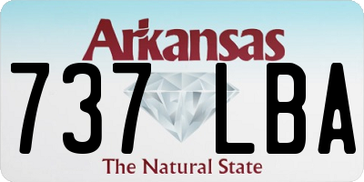 AR license plate 737LBA