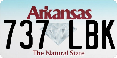AR license plate 737LBK