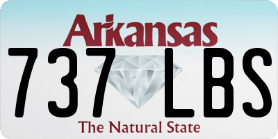 AR license plate 737LBS