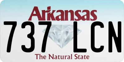 AR license plate 737LCN