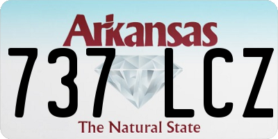 AR license plate 737LCZ
