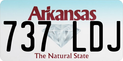 AR license plate 737LDJ