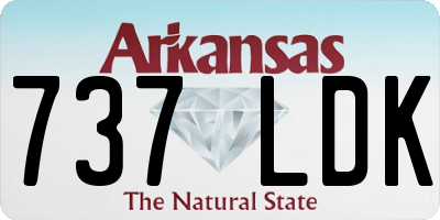 AR license plate 737LDK