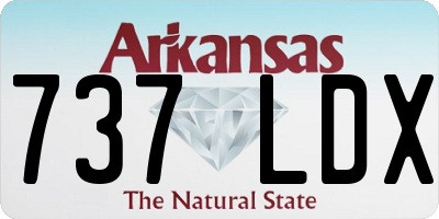 AR license plate 737LDX