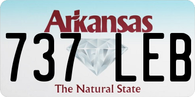 AR license plate 737LEB