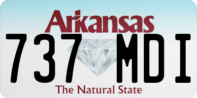 AR license plate 737MDI