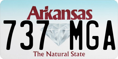 AR license plate 737MGA
