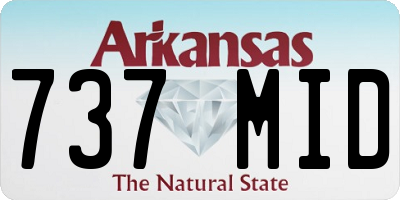 AR license plate 737MID