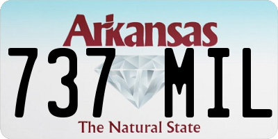 AR license plate 737MIL