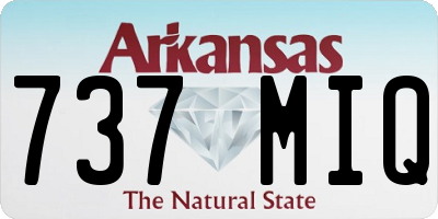AR license plate 737MIQ