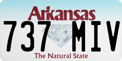 AR license plate 737MIV