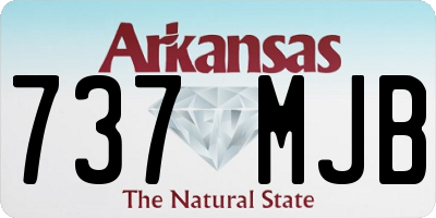 AR license plate 737MJB