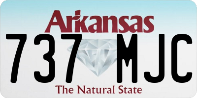 AR license plate 737MJC