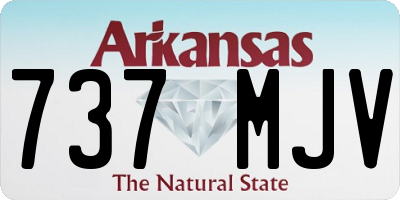 AR license plate 737MJV