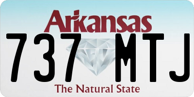 AR license plate 737MTJ