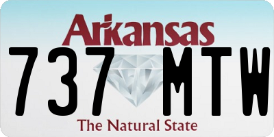 AR license plate 737MTW