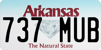 AR license plate 737MUB