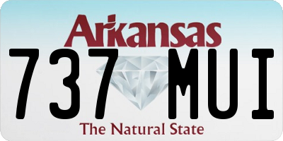 AR license plate 737MUI
