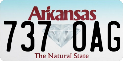AR license plate 737OAG