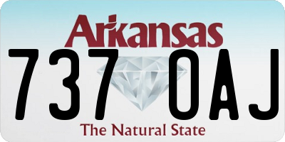 AR license plate 737OAJ