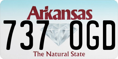 AR license plate 737OGD