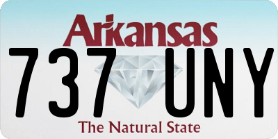 AR license plate 737UNY